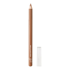 e.l.f. Cream Glide Lip Liner muestra color Baddest Beige en piel con acabado sedoso