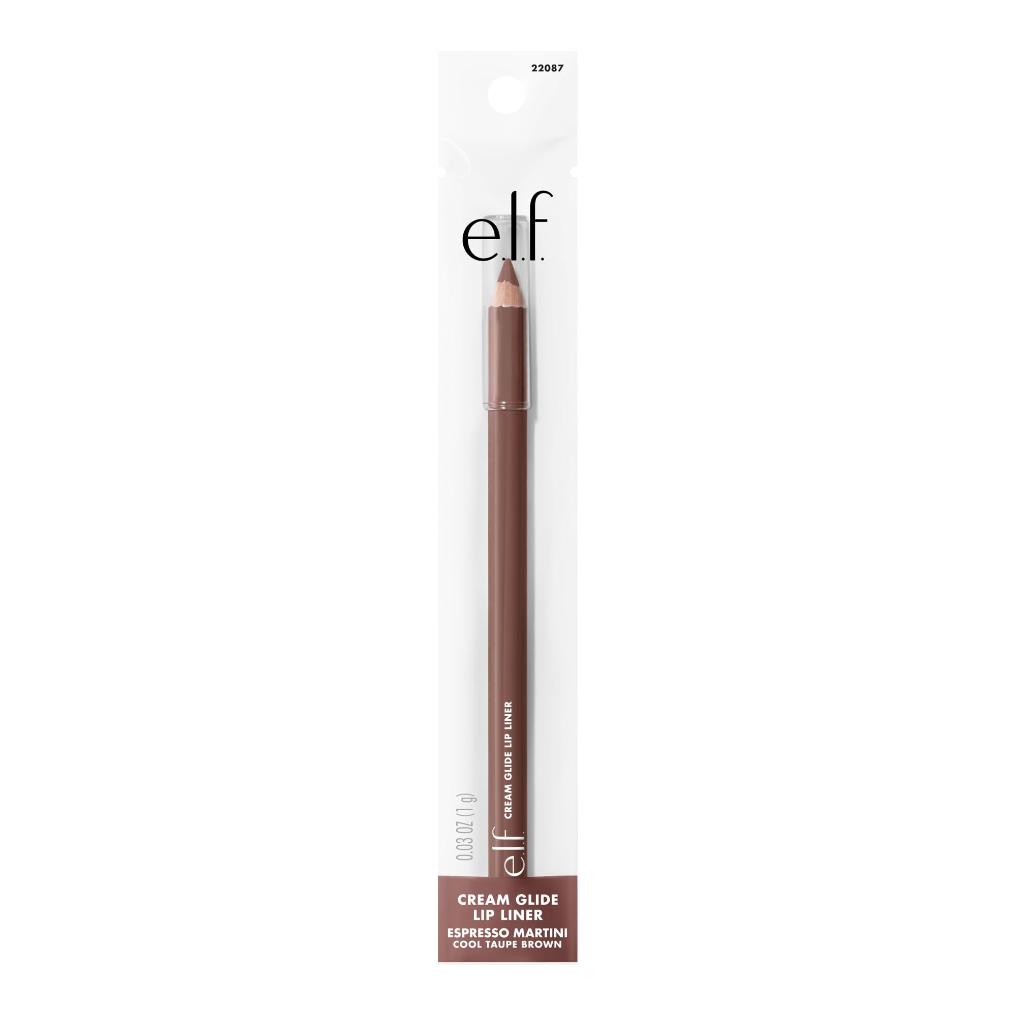 Delineador labial Espresso Martini de e.l.f., uso cómodo antes o después del labial.