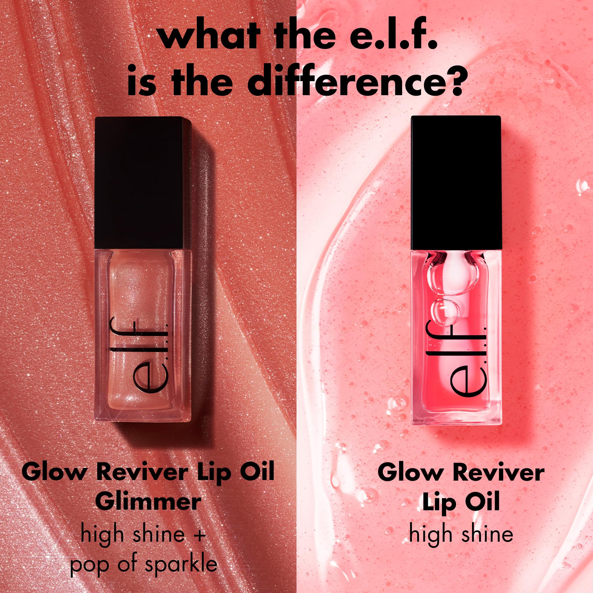 e.l.f. Glow Reviver Lip Oil, aroma a menta para una sensación fresca.