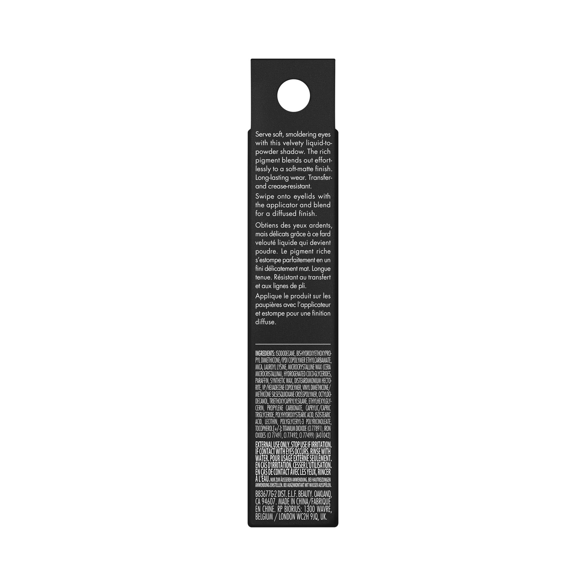 e.l.f. Liquid Velvet: pigmento rico con acabado sedoso para transición de sombras