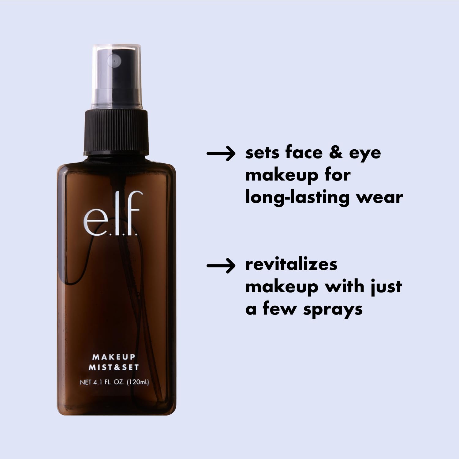 e.l.f. Makeup Mist & Set, ingredientes aloe-te-verde-pepino para calmar e hidratar.