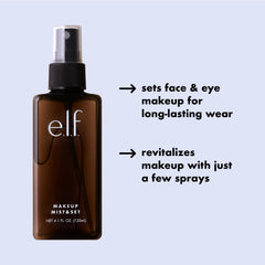 e.l.f. Makeup Mist & Set, ingredientes aloe-te-verde-pepino para calmar e hidratar.