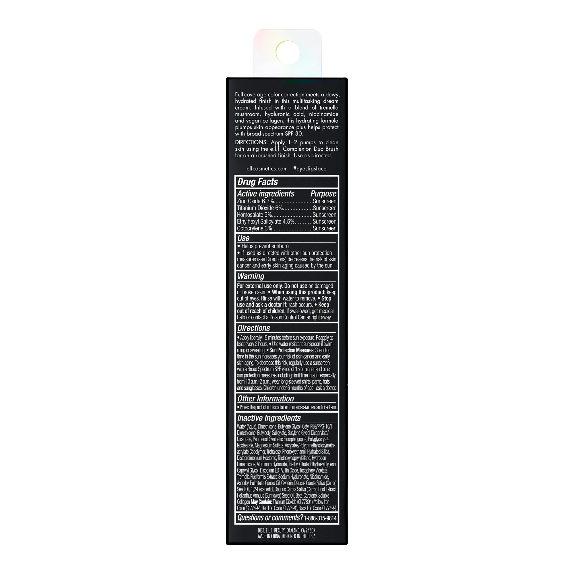 Protección UVA SPF 30 para uso diario al exterior.