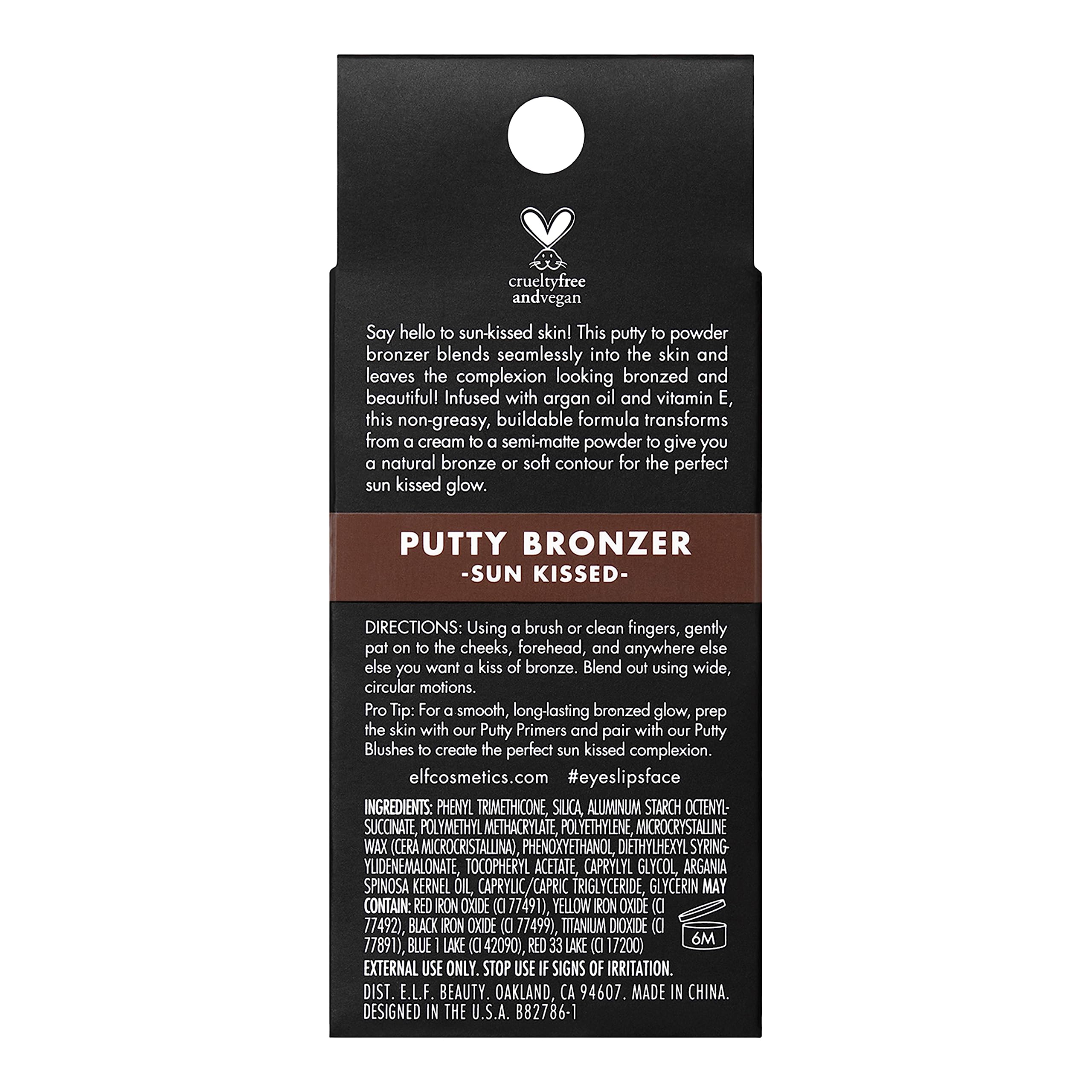 elf Putty Bronzer: hidratación gracias a argán y vitamina E