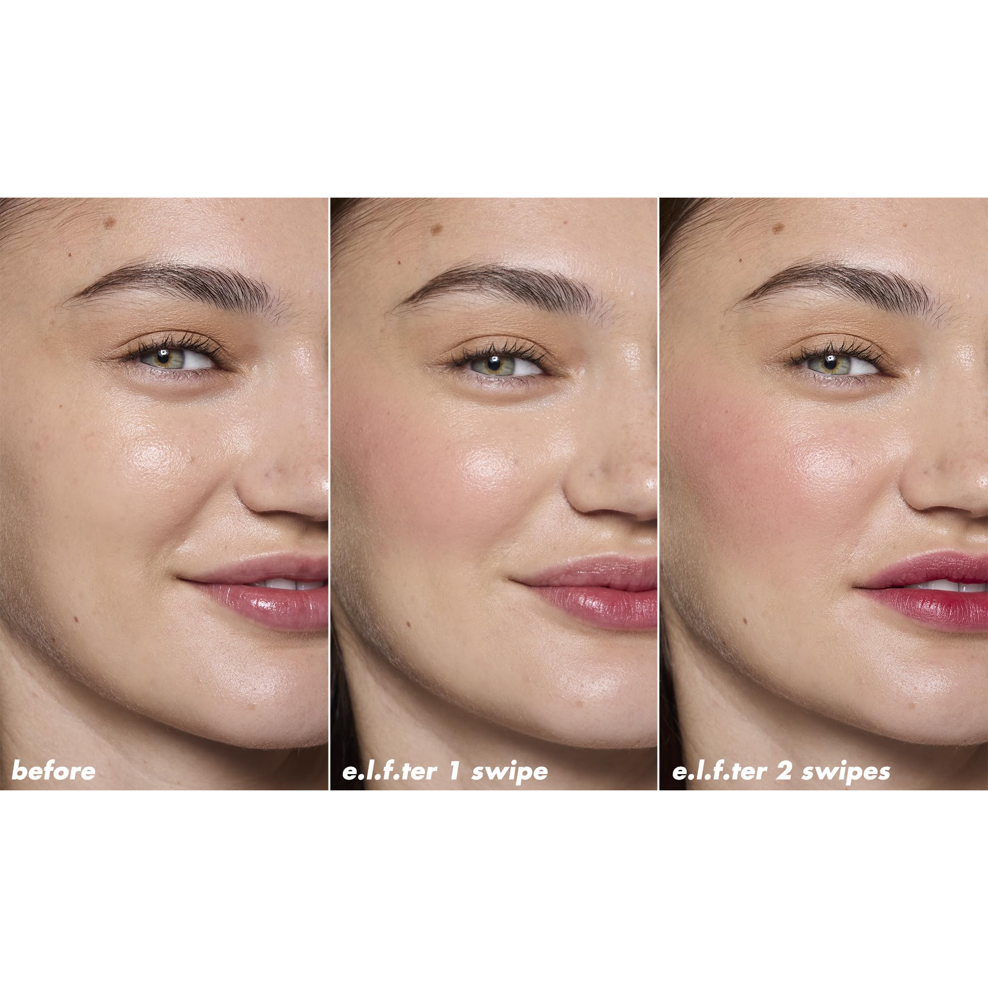 e.l.f. Sheer For It Blush Tint tiene duración prolongada que resiste la transferencia