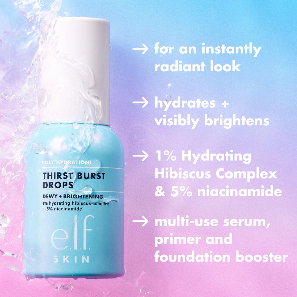 e.l.f. SKIN mini gotas hidratantes, enfoque en gota para uso como suero multipropósito.