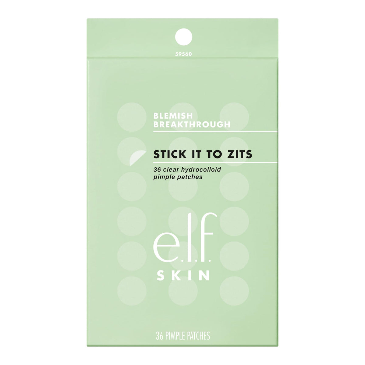 Parche transparente de e.l.f. SKIN listo para tratar imperfecciones.