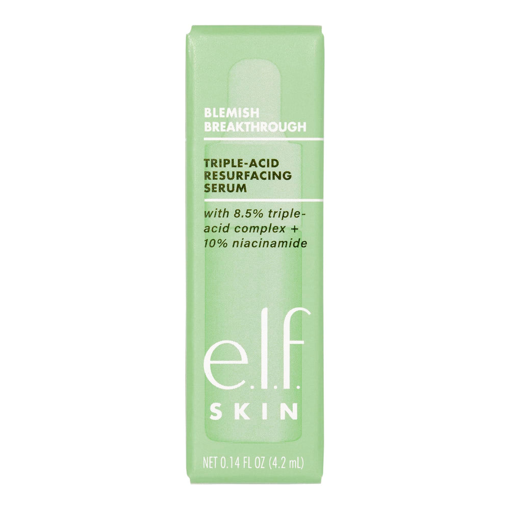 e.l.f. SKIN Blemish Breakthrough, ingredientes clave visibles para purificar poros.