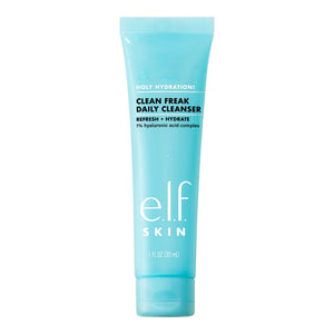 e.l.f. SKIN limpiador diario mini en botella, ideal para la rutina diaria.