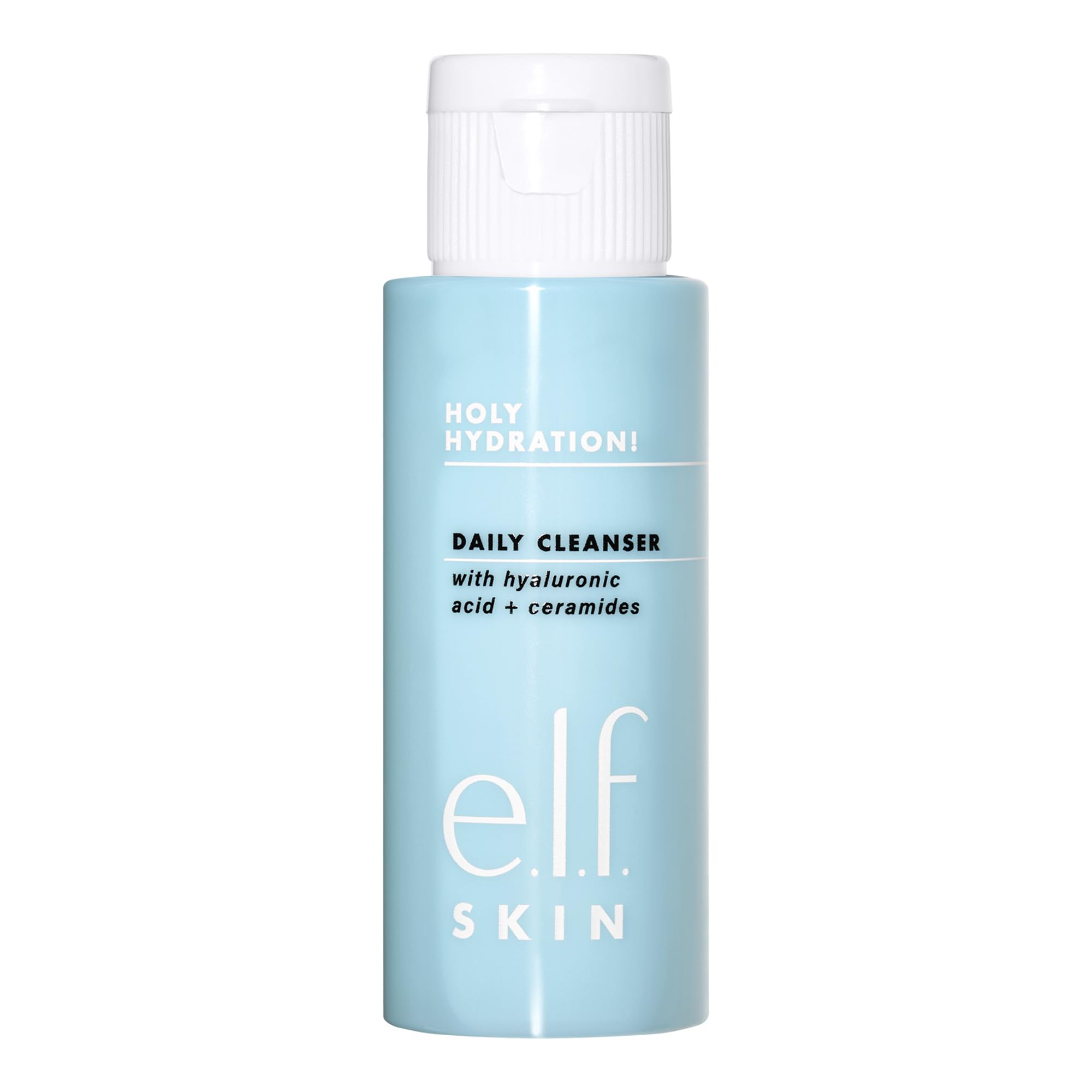 e.l.f. SKIN Hidratación Sagrada: botella lista para limpieza suave diaria.