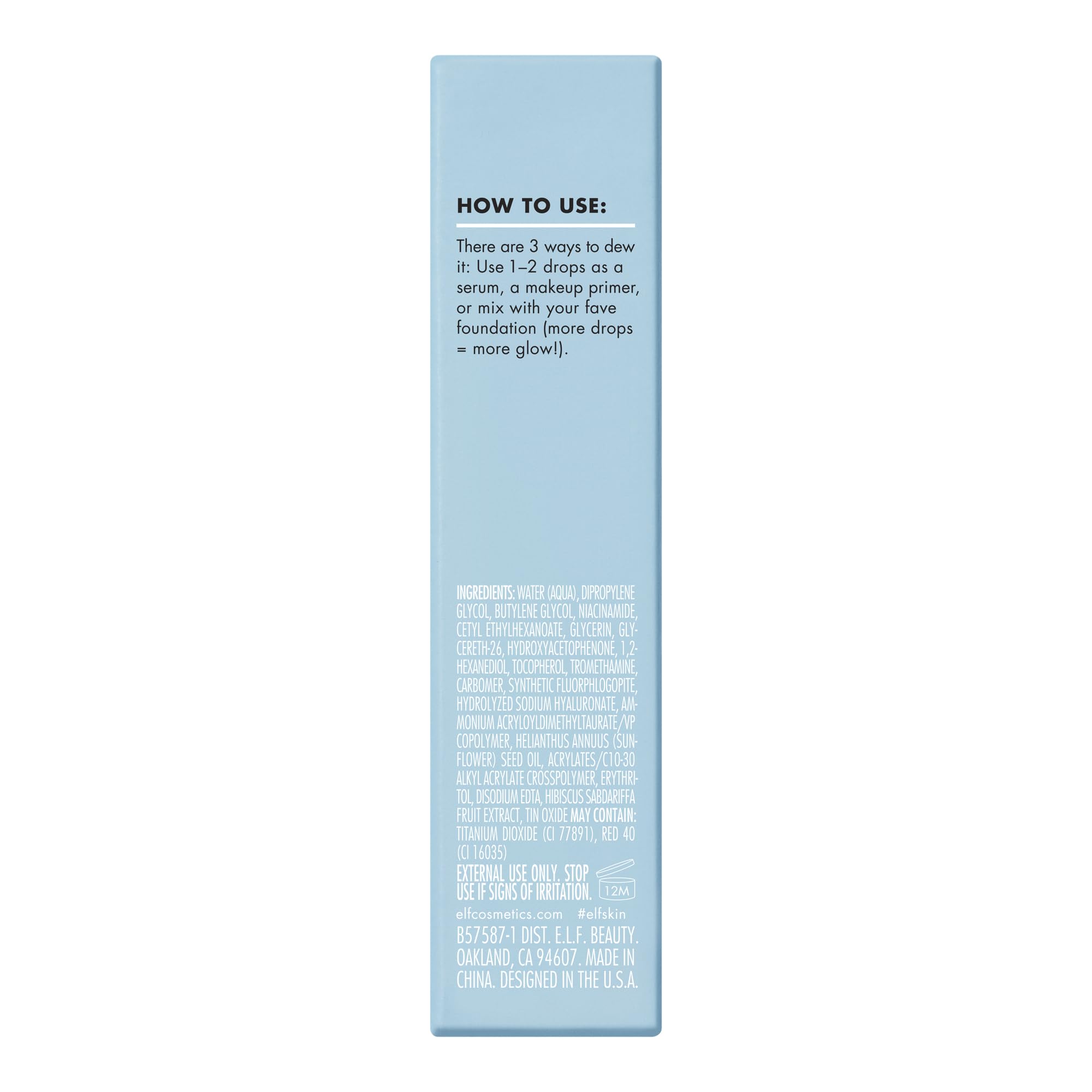 e.l.f. SKIN mini primer de cuidado facial, enfoque cercano para una base más uniforme.