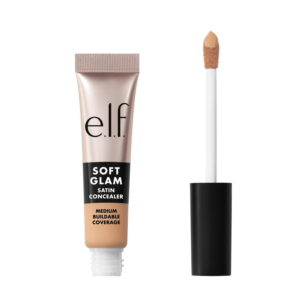 e.l.f. Soft Glam Satin Concealer con aplicación precisa para ojeras y manchas.
