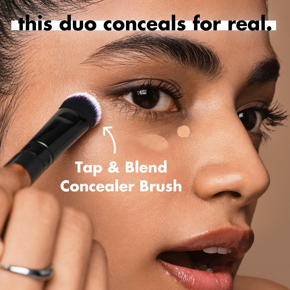 Aplicador de precisión de e.l.f. Soft Glam Satin Concealer facilita corrección.