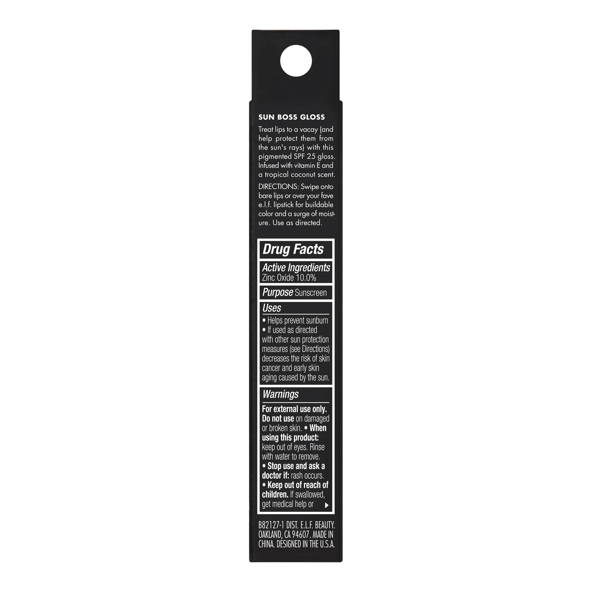 e.l.f. Sun Boss Gloss SPF25: fórmula vegana y libre de crueldad