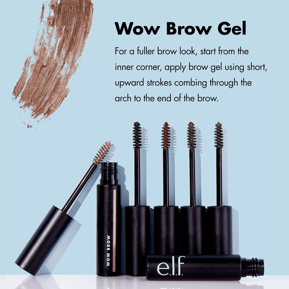 Aplicación precisa del gel Wow Brow para cejas con efecto natural.