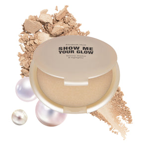 Elizabeth Mott Show Me Your Glow, polvo iluminador Champagne para pómulos brillantes