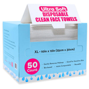 Estas son las toallas faciales desechables de Elizabeth Mott para limpieza suave.