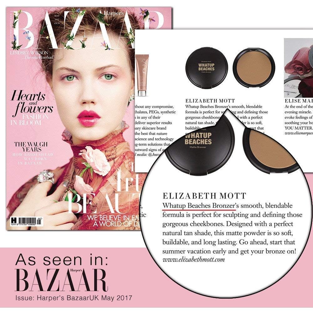 Elizabeth Mott Whatup Beaches Bronzer: formato compacto ideal para viaje.
