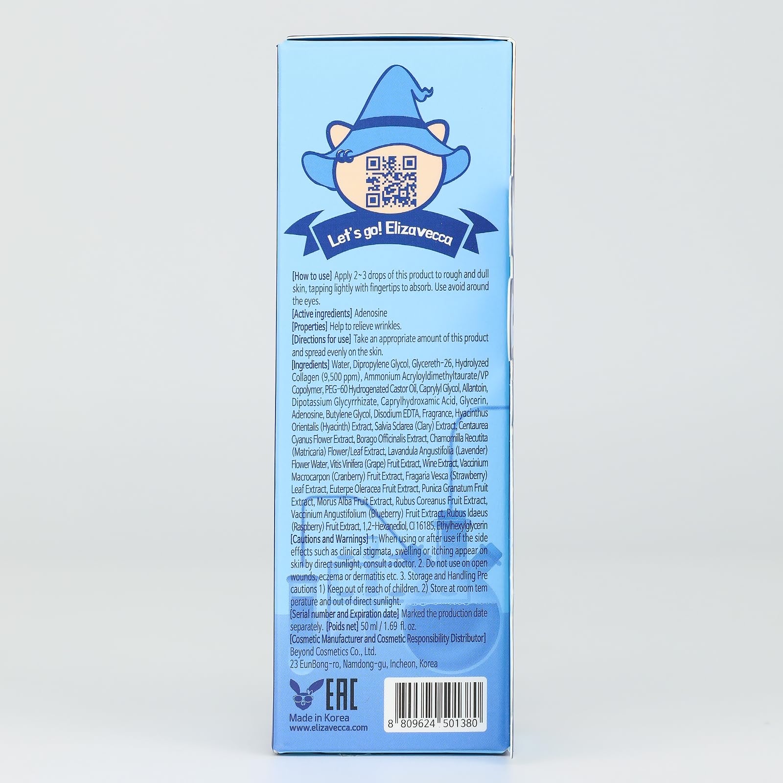 Elizavecca Marine Collagen Ample aplicándose en el rostro para hidratación diaria.