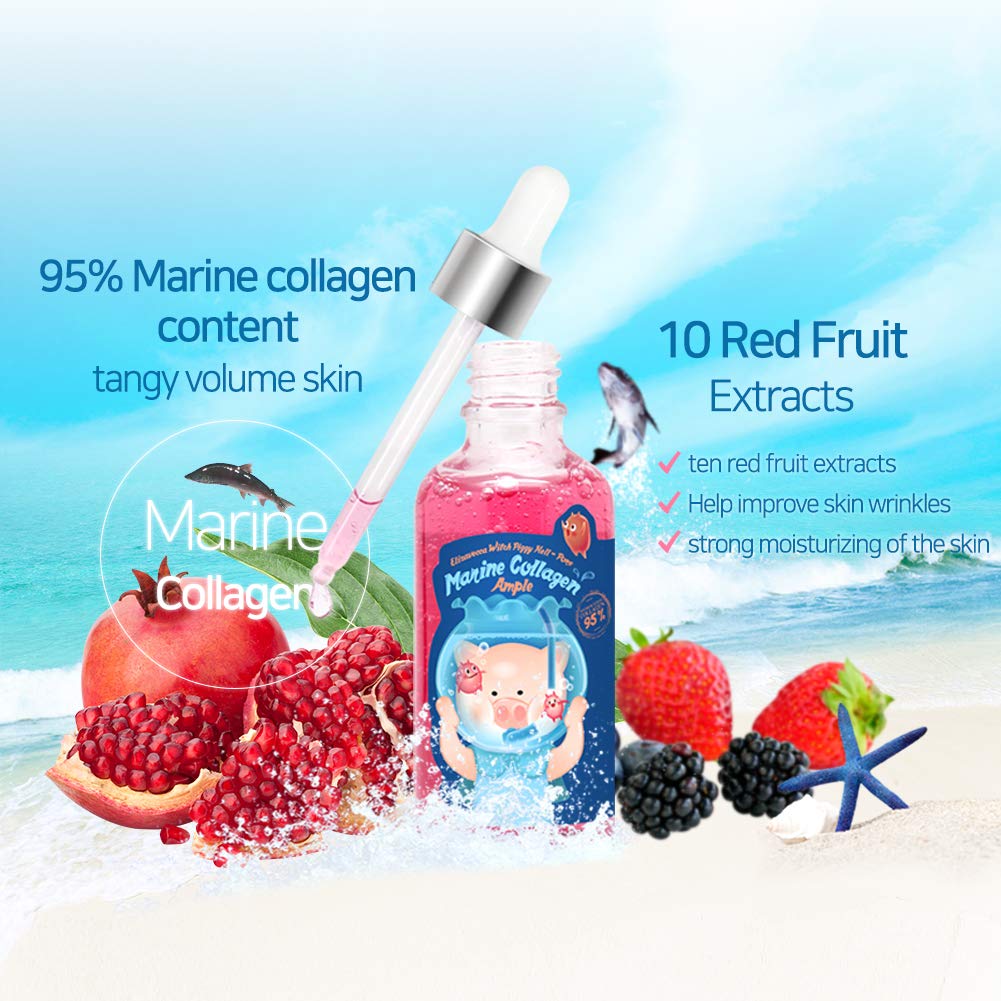 Elizavecca Marine Collagen Ample empaque con detalles de cuidado de piel.