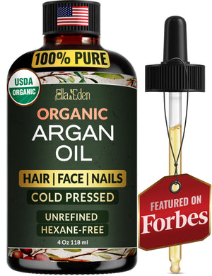 Aceite de argán orgánico Ella & Eden en frasco con gotero