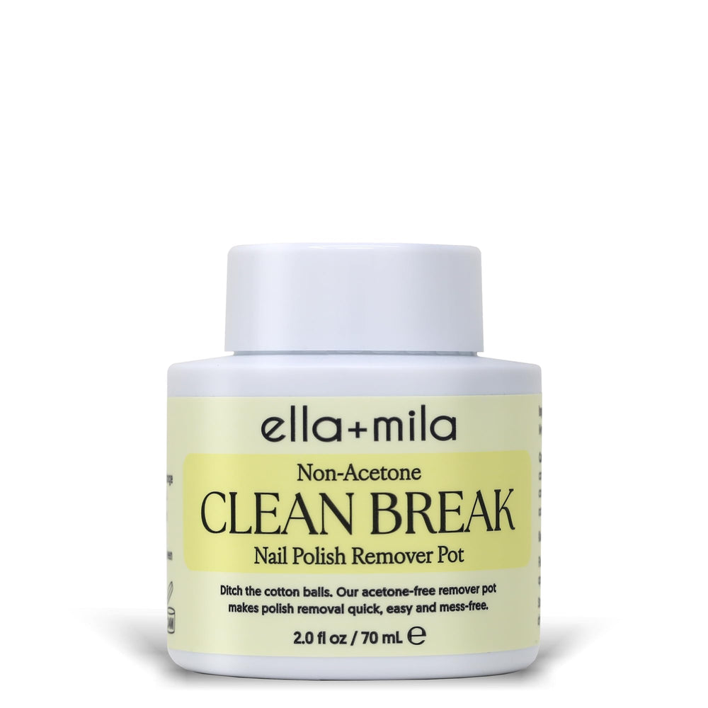 Esponja integrada de Ella Mila facilita retiro suave y uniforme del esmalte.