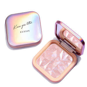 ELLESY paleta iluminador arcoíris brillo suave para look natural