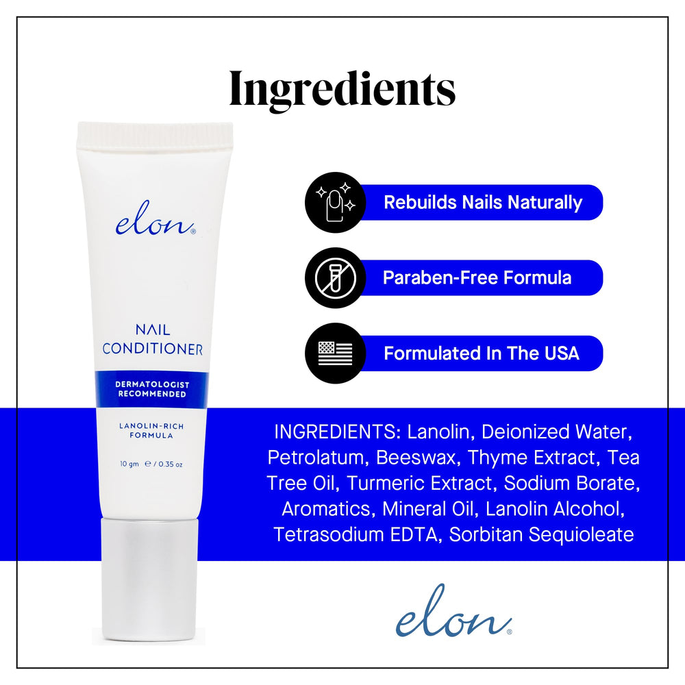 Elon recomendado por dermatólogos para uñas frágiles.