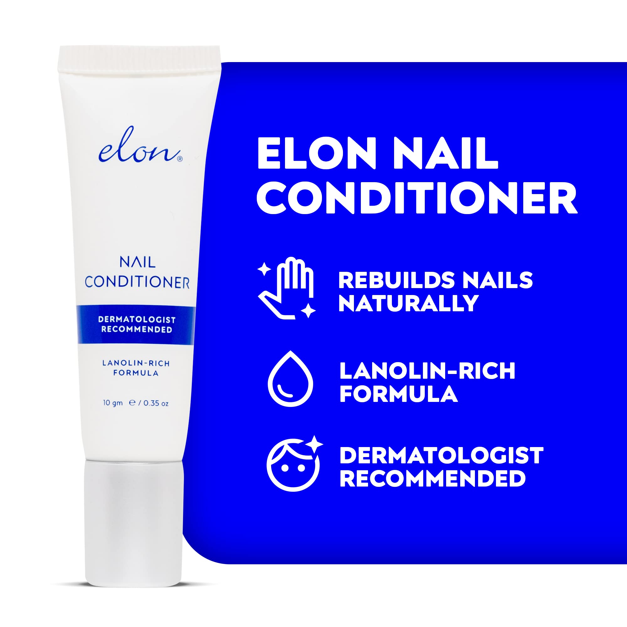 Elon cutículas protegidas con lanolina durante la aplicación diaria.