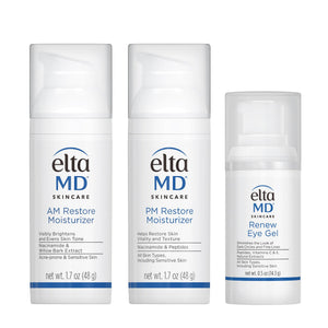 EltaMD AM Restore: botella de crema de día para hidratación suave.