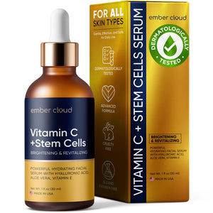 Ember Cloud Serum Vitamina C: botella elegante para uso diario y cuidado de la piel