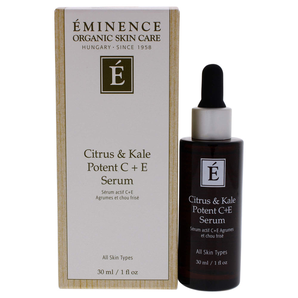 Sérum Eminence con cítricos y kale en frasco para absorción rápida