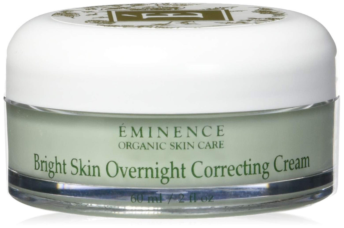 Crema Eminence Bright Skin en tarro: brillo y tono más uniforme durante la noche.