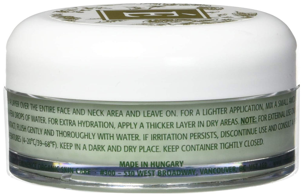 Etiqueta Eminence Bright Skin muestra indicaciones y beneficios para una rutina nocturna.