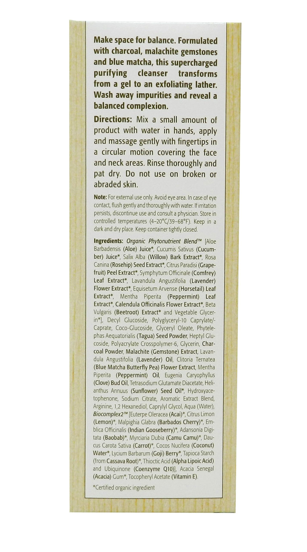 ÉMINENCE exfoliante de carbón con malaquita ofrece equilibrio emocional y calma.