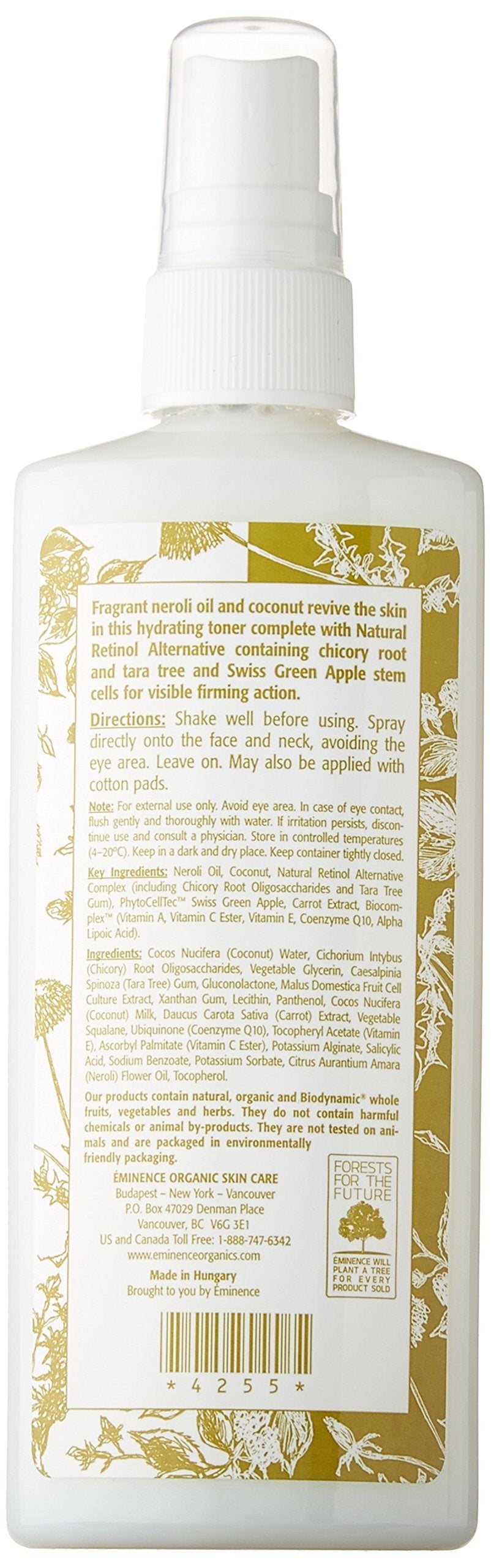 Neroli anti-edad niebla facial de Eminence con atomizador