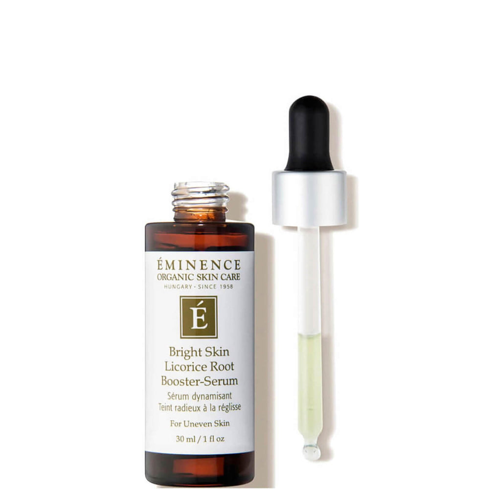 Sérum de Eminence para piel sensible, aplicación suave en la rutina diaria.