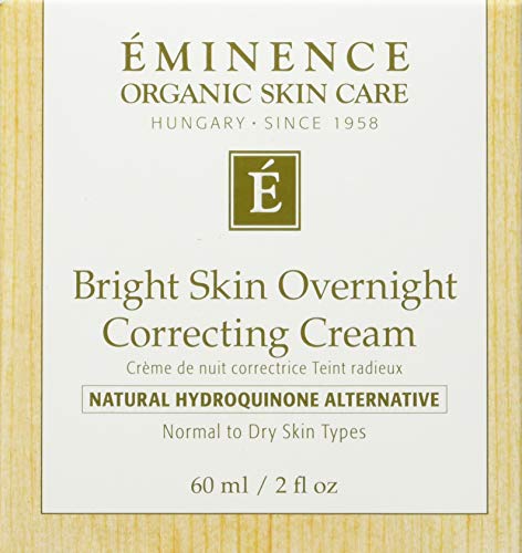 Textura cremosa densa de Eminence Bright Skin para hidratación nocturna suave.