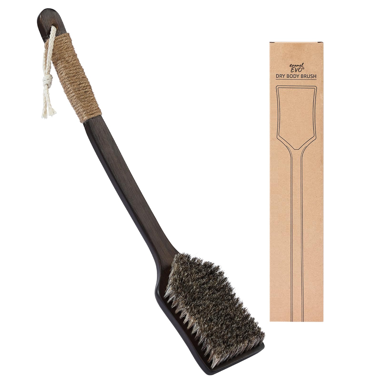 EnamelEVO Back Scrubber con mango curvo para cepillado cómodo de espalda.