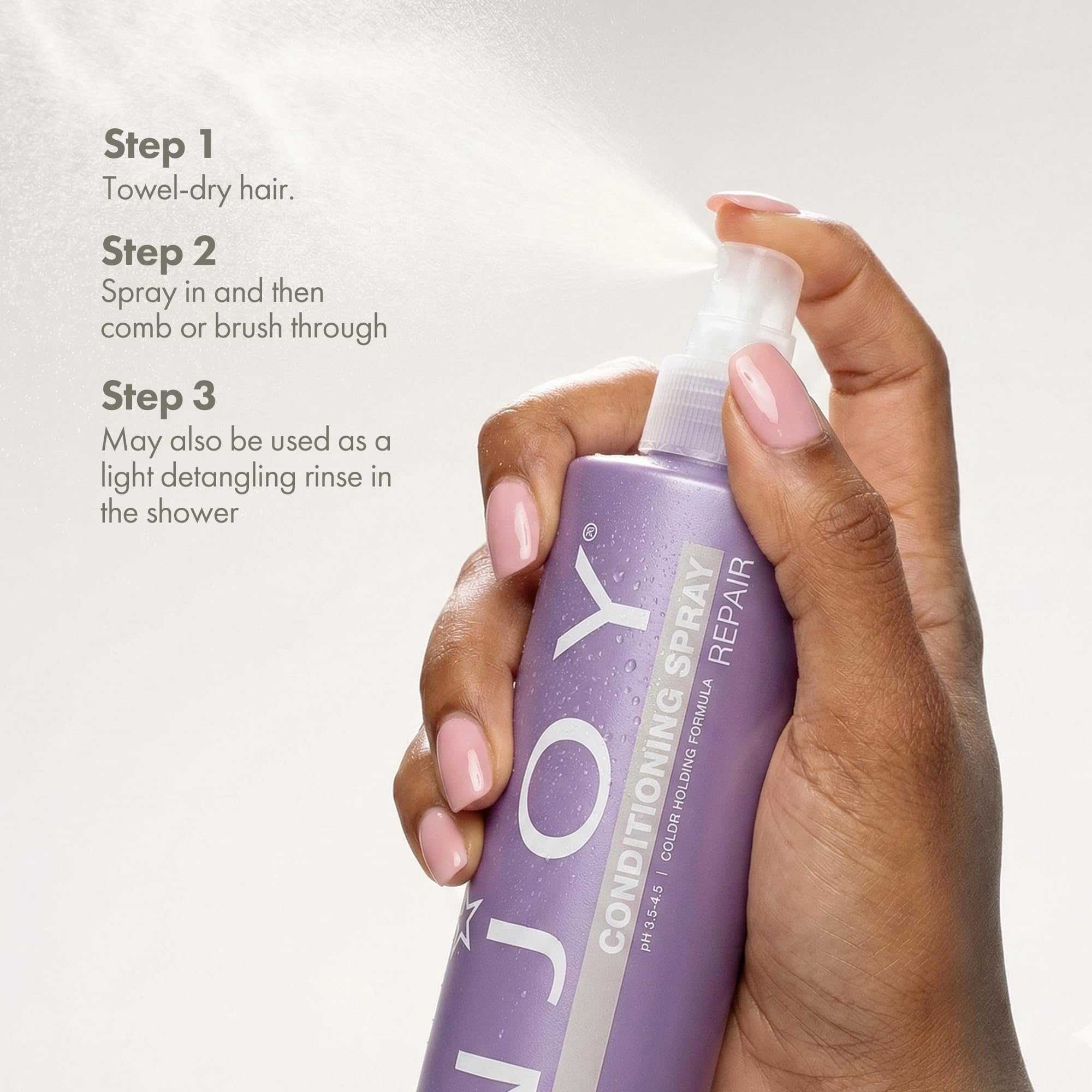 Enjoy Conditioning Spray: restaura y fortalece cabello dañado con suavidad