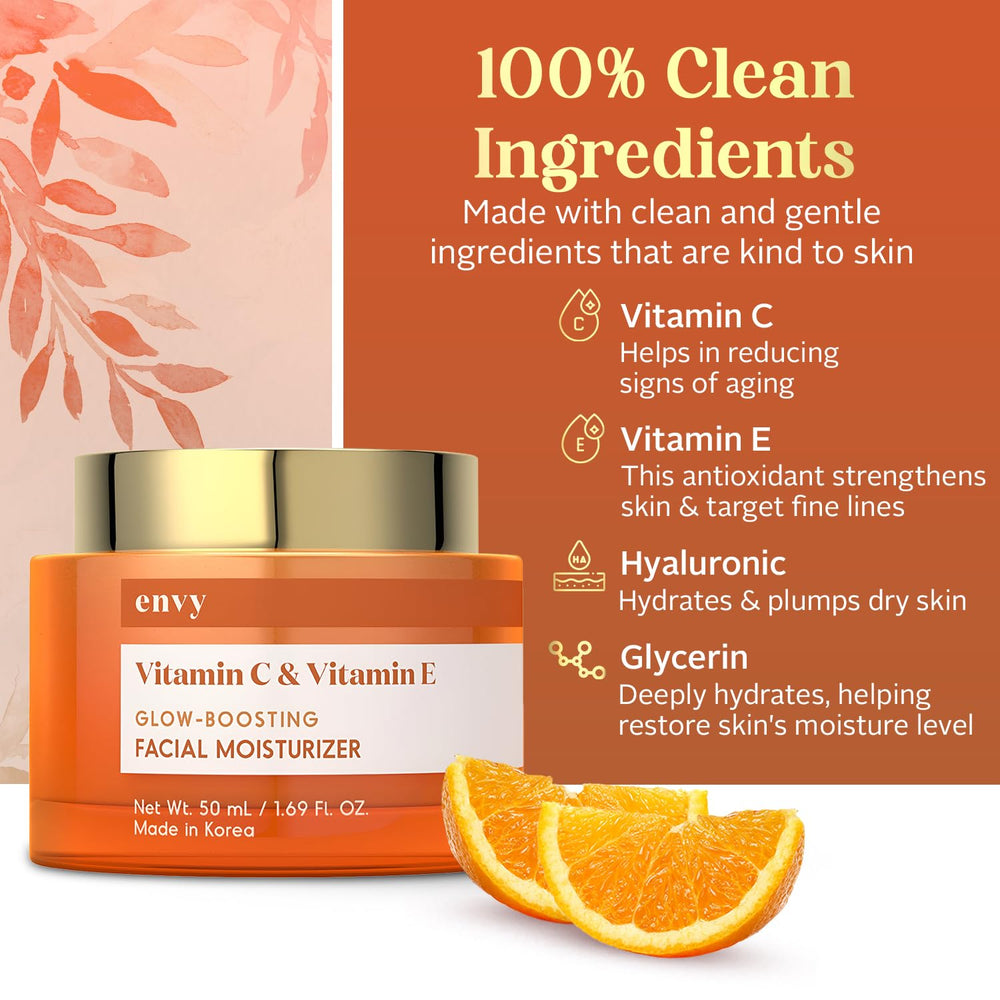 Envase lujoso de Envy para la rutina diaria de cuidado facial.