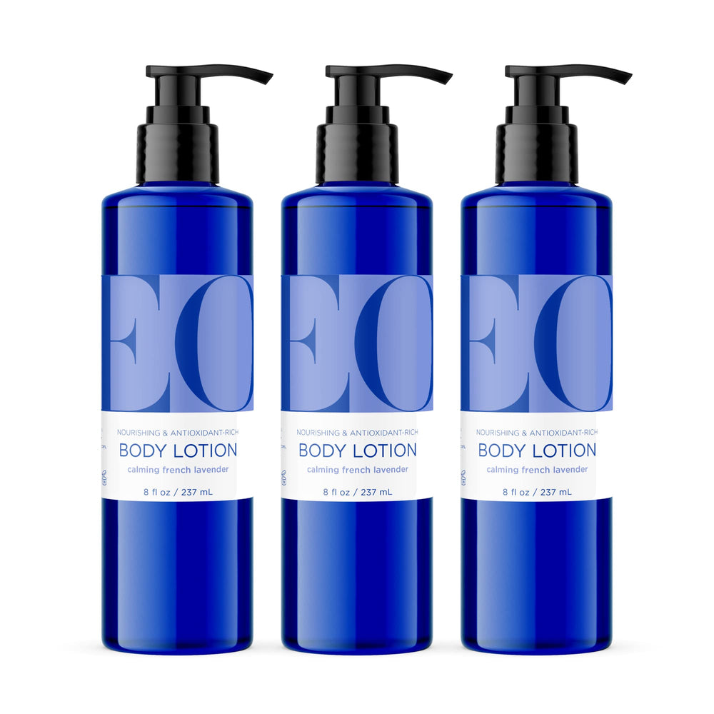 Loción corporal EO con lavanda francesa para uso diario, cuidado suave de la piel.