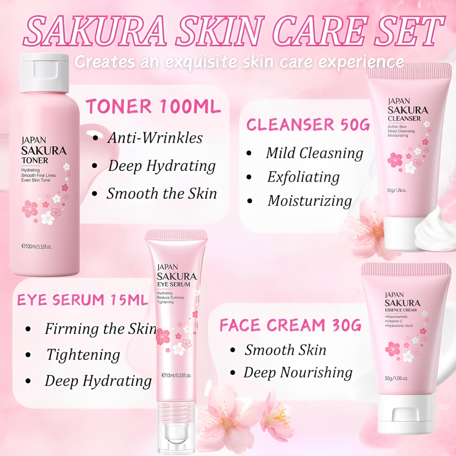 EONFAVE Sakura sérum facial: nutrición ligera para un tono uniforme