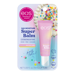 Bálsamo eos 24H Pastel de Cumpleaños frente; hidrata labios durante todo el día