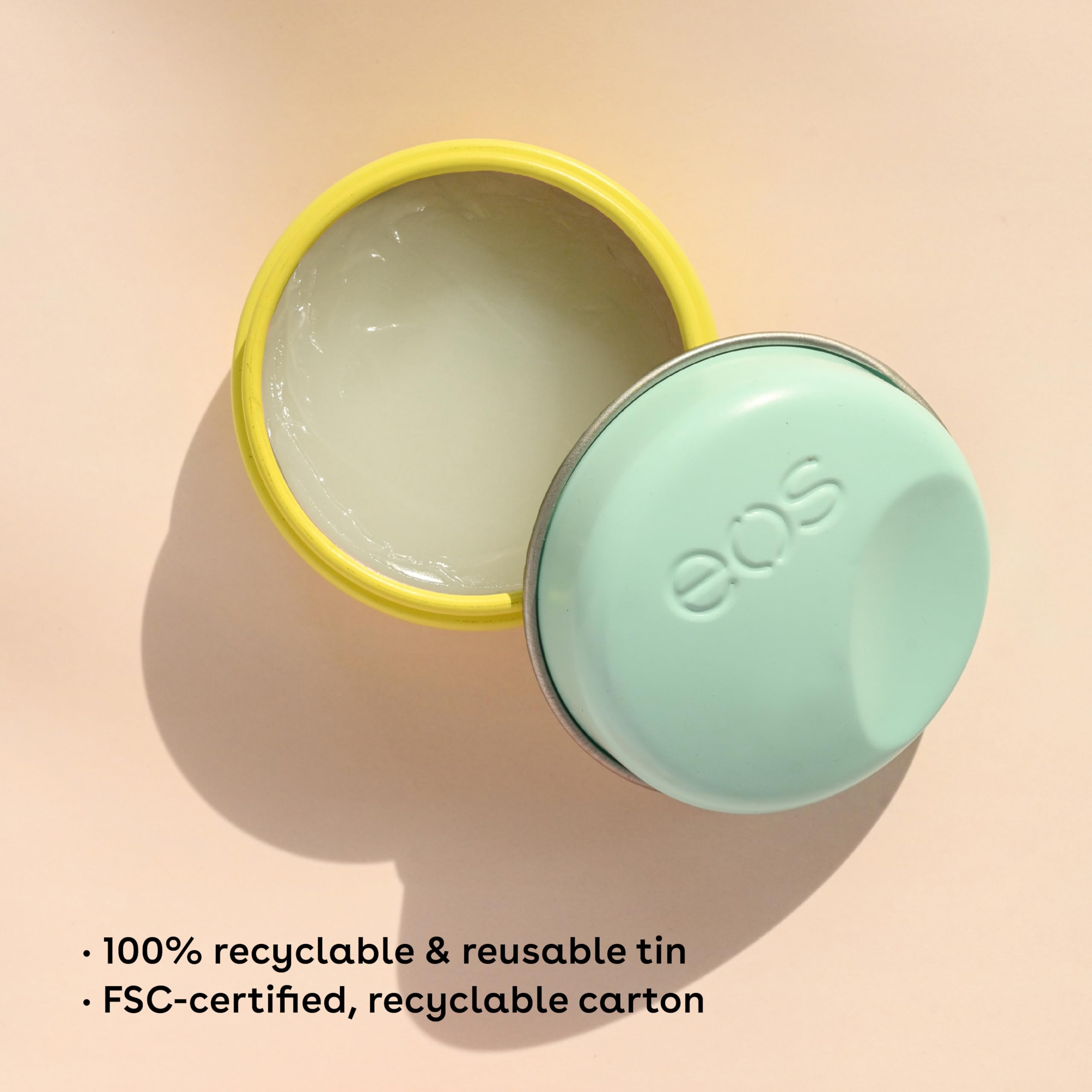 Bálsamo labial eos sin crueldad para piel sensible.
