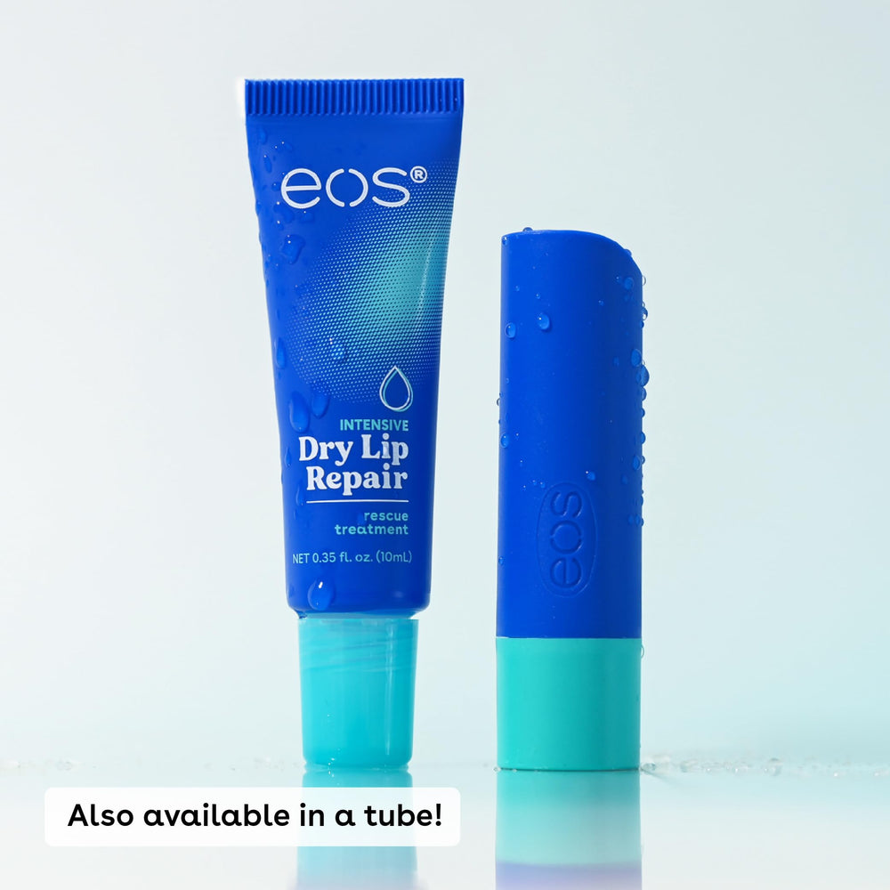 Extracto de fresa natural en EOS The Hero Lip Repair aroma suave.