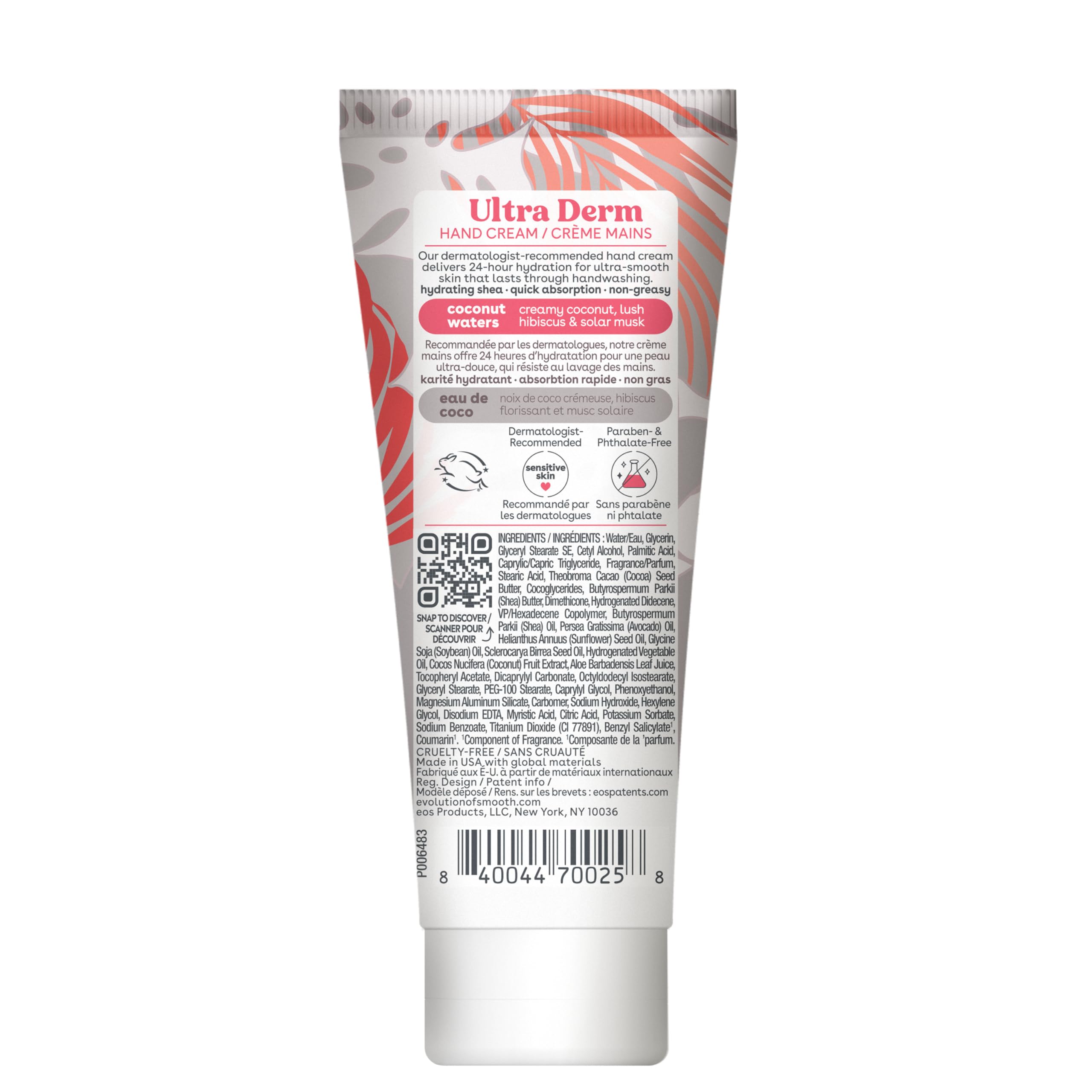 EOS Shea Better Crema de Manos Coco, uso diario para mayor cuidado de la piel.