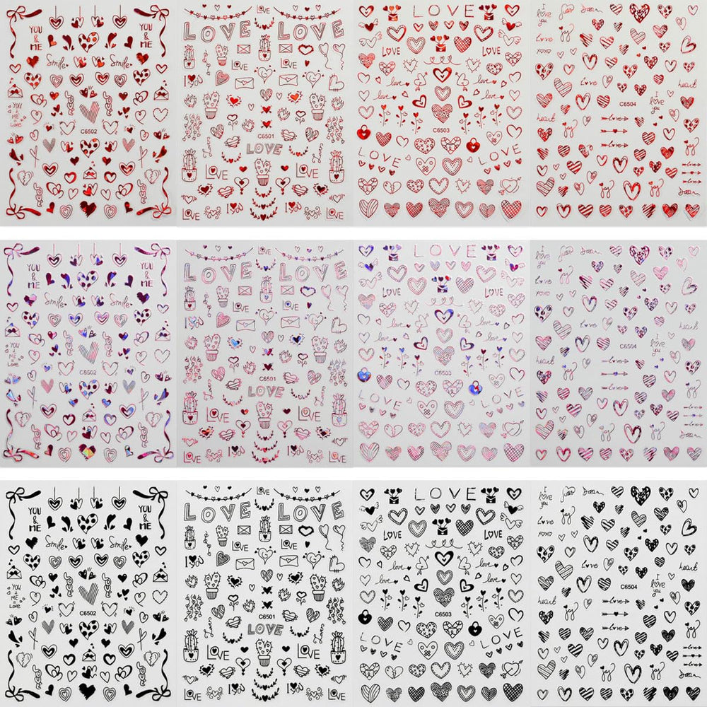 Eostankr corazones 3D para uñas, adhesivas y fáciles de aplicar.
