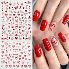 Eostankr corazones 3D, acabado elegante en uñas.