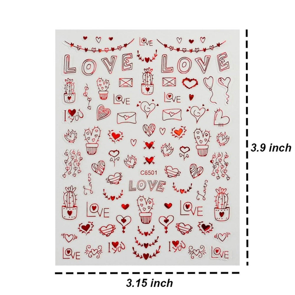 Eostankr corazones 3D, decoración de uñas para ocasiones especiales.